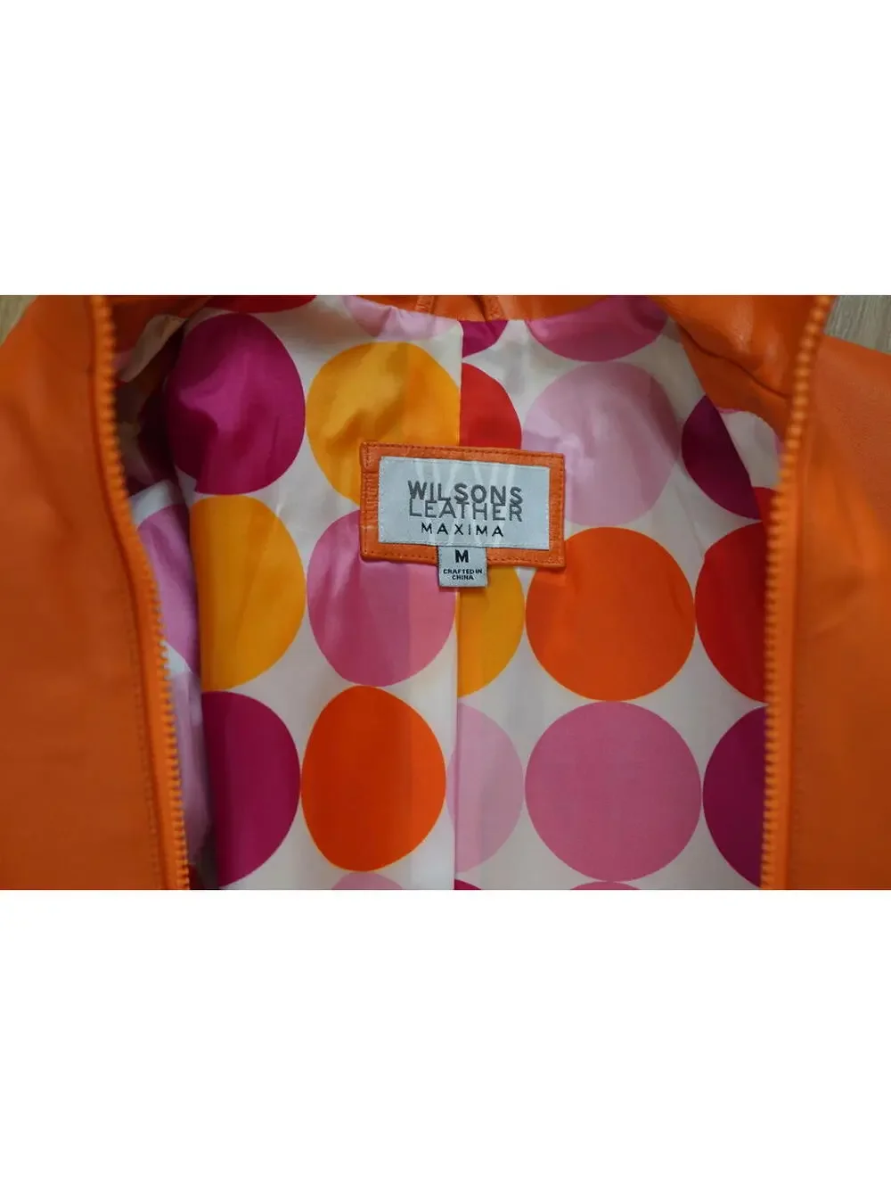 Wilsons Leather MotoJacket Orange M - Picture 6 of 6
